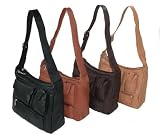 PEGGY Leather Shoulder Bag - Organizer - by Paul & Taylor