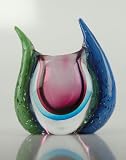 Glass Purple and Blue Sommerso Vase Beautiful 100% Handblown Art X735