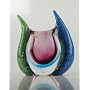 Glass Purple & Blue Sommerso Vase Beautiful 100% Handblown Art X735