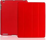 INVELLOP RED Leatherette Smart Cover case for iPad 2 2nd Generation iPad2