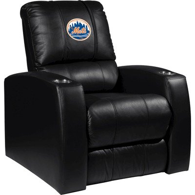 Home Theater Recliner with MLB Logo Panel Team: New York Mets