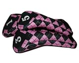 Pink Golf Tees Pink Argyle Ladies Golf Club Cover Set