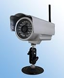 Outdoor Waterproof Wireless/wired Ip Camera with Night Vision and Motion Detection Alarm, Apple Mac and Windows compatible, Silver.