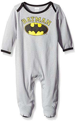 Warner Brothers Baby Batman Sleep N Play Coverall, Gray, 6-9 Months
