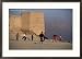 Children Playing Soccer Near Disused Fort, Kabul, Afghanistan Framed Photographic Poster Print by Stephane Victor, 29x21