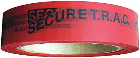 Tamper Evident Tape, Red, 1 in x 180 Ft