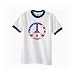 Youth Peace Sign Flag Short Sleeve Ringer T-Shirt