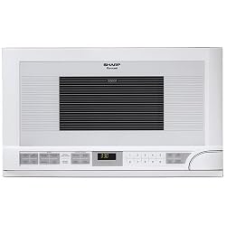 Sharp R-1211 1-1/2-Cubic Feet 1100-Watt Over-the-Counter Microwave, White