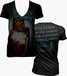 BRITNEY SPEARS SHIRTS - BRITNEY SPEARS T-SHIRTS - V NECK *SWEET!* TEE! - "ALL MY PEOPLE' BRITNEY TSHIRT FOR JUNIORS