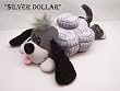 Silver Dollar Pancake Puppy Stuffed Plush Toy 12" L
