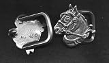 Small Draft Horse Head Buckle - Solid Pewter