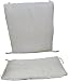 Baby Doll Bedding Carnation Eyelet Child Rocking Chair Cushion Pad Set, White