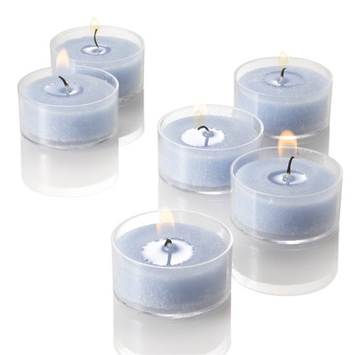 Ocean Breeze Scented Clear Cup Tealights Set of 25