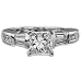 PRINCESS DIAMOND ENGAGEMENT RING E VS2 .95 CT - IDEAL