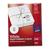 Avery Large Round Laser Labels, 2-1/2 Diameter, 300/PK, White