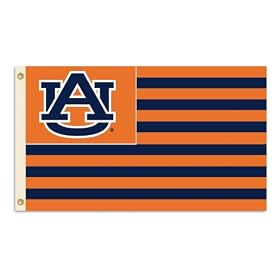 NCAA Auburn Tigers 3-by-5 Foot Flag A U with Stripes with Grommets
