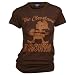 Cleveland Browns Women's Retro Vintage T-Shirt (Chocolate, Small)