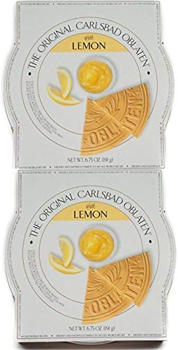 The Original Carlsbad Oblaten 6.75 Oz. Gift Tin (Pack of 2) (Lemon)