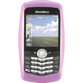 Rubber Skin Case for BlackBerry 8120 - Pink