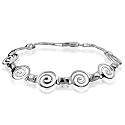 Sterling Silver Spiral Designer Bracelet - 7"