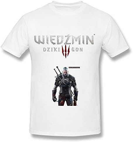 Kassem11wa Men's Witcher 3 Wild Hunt New Polish Logo T-shirt - XS White