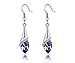 Aokdis (TM) Hot Womens Lady Crystal Marquise Cut Teardrop Wedding Earrings Gift (purple)
