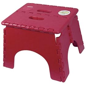 B&R Plastics 101-6BURG Burgandy EZ Foldz Step Stool