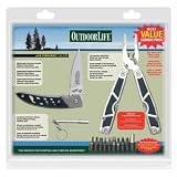 Outdoor Life Knife, Multi Tool, Mini Light Combo Gift Set