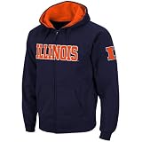 Illinois Fighting Illini Navy Blue Classic Twill II Full Zip Hoodie Sweatshirt
