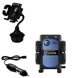 Sony Ericsson z320i Auto Cup Holder with Car Charger - Uses Gomadic TipExchange