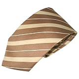 Brown & Tan Striped Necktie