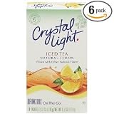 Crystal Light Iced Tea On The Go with Lemon, 10-Count, 0.7-Ounce Packages (Pack of 6)