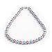 Genuine Swarovski Crystal Two Tone Pearl Necklace- Rose/Blue (8mm)