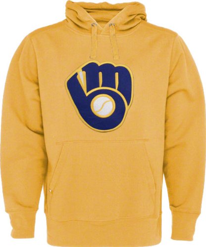 Milwaukee Brewers Gold Signature Hooded Sweatshirt