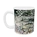 Illustrations of the Book of Job; Job's Evil Dreams, showing Job's God, who has become Satan with cloven hoof and entwined by a serpent, pointing to the Mosaic Tablets of the Law, 1825 (pen, w/c over pencil) by William Blake - Mug - Standard Size