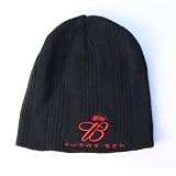 Urban Boundaries - Budweiser Ribbed Knit Beanie in Black