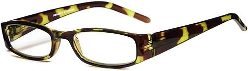 Green Looks Green Tortoise Reading Glasses and Green Looks Zebra Stripe Reading Glasses in +1.50 Strength Power (2 Pairs with Cases for One Price)