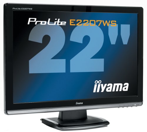 Iiyama ProLite E2207WS 55,9cm (22 Zoll) Widescreen LCD Monitor DVI D (Kontrast dyn. 1000:1, 2ms Reaktionszeit) schwarz iiyama 22 zoll