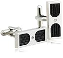 Stainless Steel Cuff Links w/ Cable Detail
