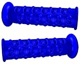 Blue Moto Grip Brand Premium Skull Bicycle Grips