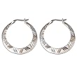 Silver Hoop Earrings Handmade Jewelry 1.25 inches (ers278)