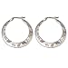 Silver Hoop Earrings Handmade Jewelry 1.25 inches (ers278)