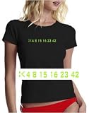 LOST ZAHLEN GIRLY T-SHIRT SCHWARZ