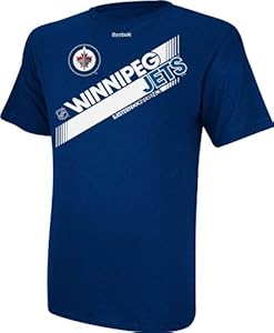 Winnipeg Jets Reebok Blue Slant T-Shirt ,Large