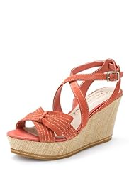 Autograph Suede Water Resistant Half Bow Wedge Sandals with Insolia®