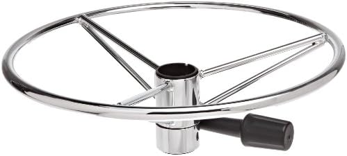 Milagon WS05S Chrome Plated Footring with Separate Clamp and Plastic Bushing for Clean Room and ESD Chairs, 18" Diameter