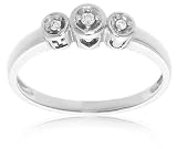 10k Choice of White or Yellow Gold 3-Stone Diamond Ring (.05 cttw, I-J Color, I2-I3 Clarity)