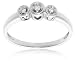10k Choice of White or Yellow Gold 3-Stone Diamond Ring (.05 cttw, I-J Color, I2-I3 Clarity)
