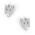 Mini Puppy Dog Sterling Silver Post Earrings