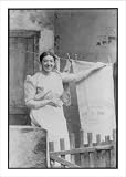 Historic Print (S): [Advertisement - woman at clothesline with bar of Kirkman's Borax Soap]